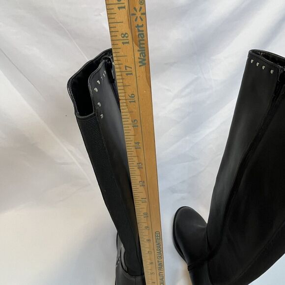 Steven Black Leather Riding Boot Size 7.5 NC-ZOE Knee High Natural Comfort - Picture 7 of 8